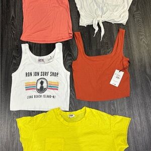 LNA RVCA Surf Shop Philanthropy NSF tops 3 NWT 2 gently used size Small